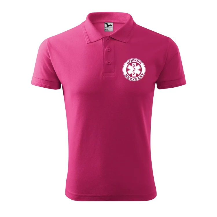 Koszulka polo męska z logo na sercu i plecach z nadrukiem OPIEKUN MEDYCZNY 200g Pique Polo 203 koszulka polo WSZYSTKIE KOLORY (21).webp