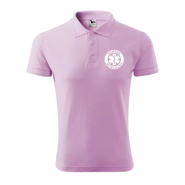 Koszulka polo męska z logo na sercu i plecach z nadrukiem OPIEKUN MEDYCZNY 200g Pique Polo 203 koszulka polo WSZYSTKIE KOLORY (33).webp