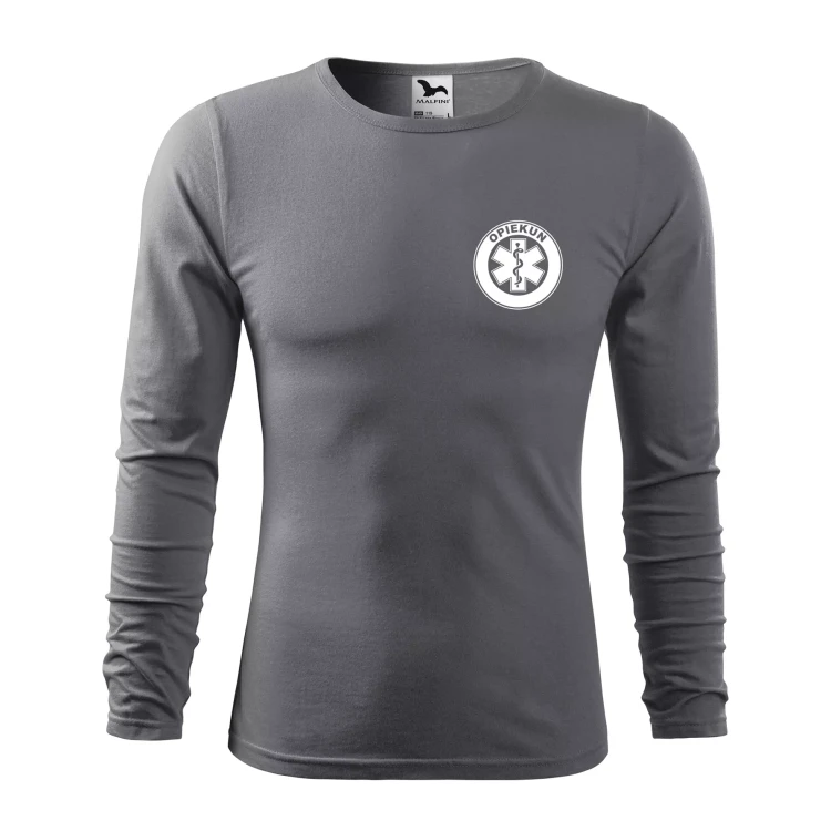 Koszulka męska z długim rękawem Fit-T LS 119 160gm² z nadrukiem OPIEKUN na sercu i plecach WSZYSTKIE KOLORY (2).webp