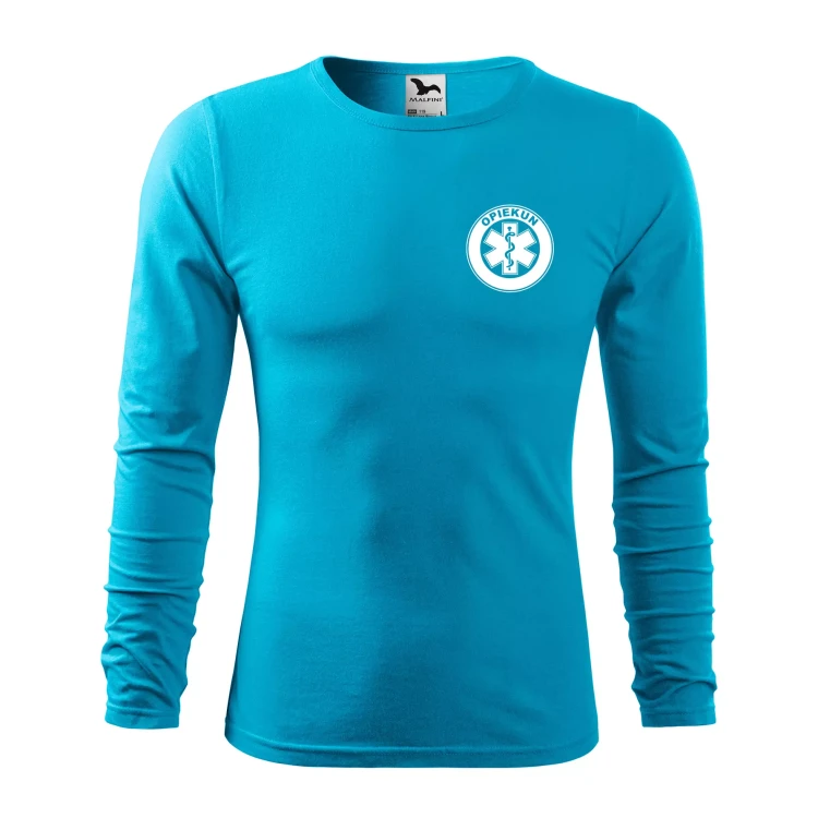 Koszulka męska z długim rękawem Fit-T LS 119 160gm² z nadrukiem OPIEKUN na sercu i plecach WSZYSTKIE KOLORY (10).webp