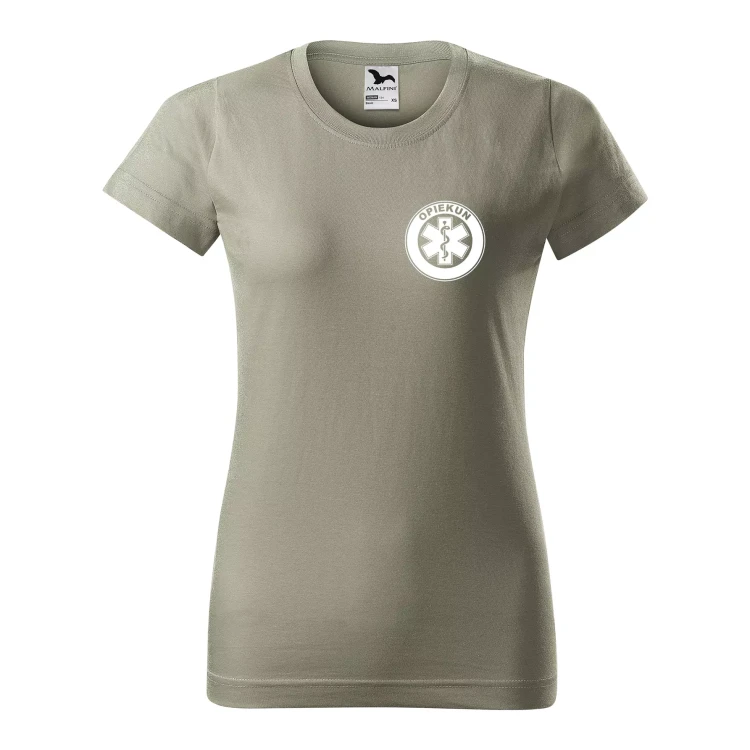 Koszulka damska BASIC 134 medyczna z krótkim rękawem z logo na sercu i plecach z nadrukiem OPIEKUN logo 160 gm² koszulka krótki rękaw WSZYSTKIE KOLORY (19).webp