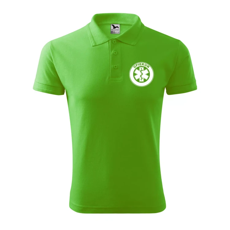 Koszulka polo męska z logo na sercu i plecach z nadrukiem OPIEKUN 200g Pique Polo 203 koszulka polo WSZYSTKIE KOLORY (15).webp