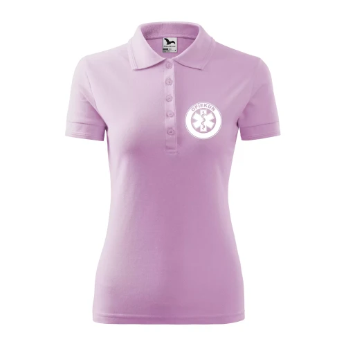 Koszulka polo męska z logo na sercu i plecach z nadrukiem OPIEKUN 200g Pique Polo 203 koszulka polo WSZYSTKIE KOLORY (1).webp