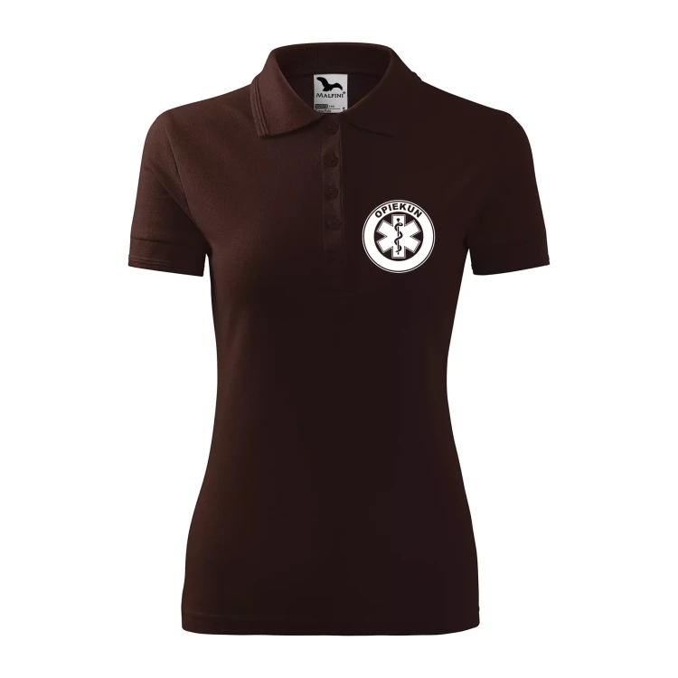 Koszulka polo męska z logo na sercu i plecach z nadrukiem OPIEKUN 200g Pique Polo 203 koszulka polo WSZYSTKIE KOLORY (13).webp