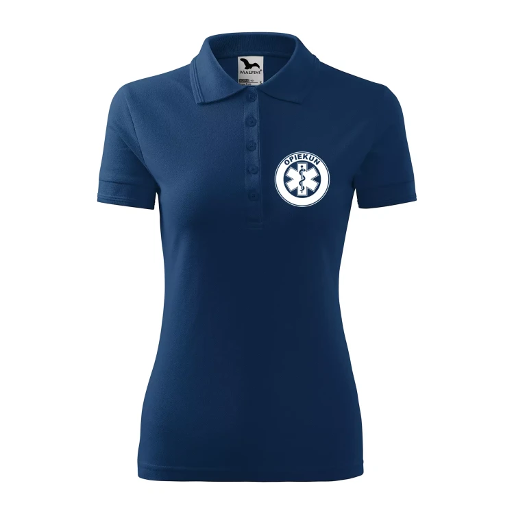 Koszulka polo męska z logo na sercu i plecach z nadrukiem OPIEKUN 200g Pique Polo 203 koszulka polo WSZYSTKIE KOLORY (22).webp