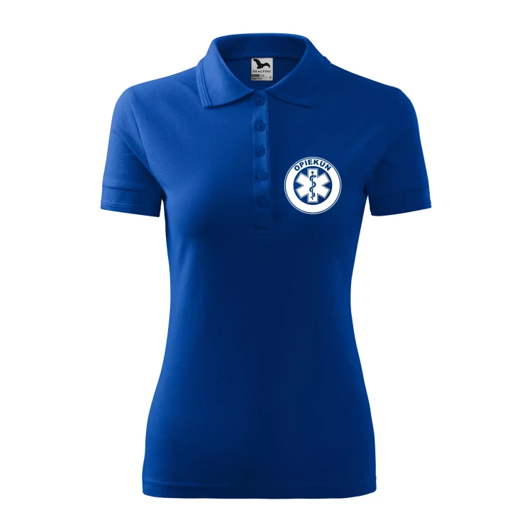 Koszulka polo męska z logo na sercu i plecach z nadrukiem OPIEKUN 200g Pique Polo 203 koszulka polo WSZYSTKIE KOLORY (23).webp