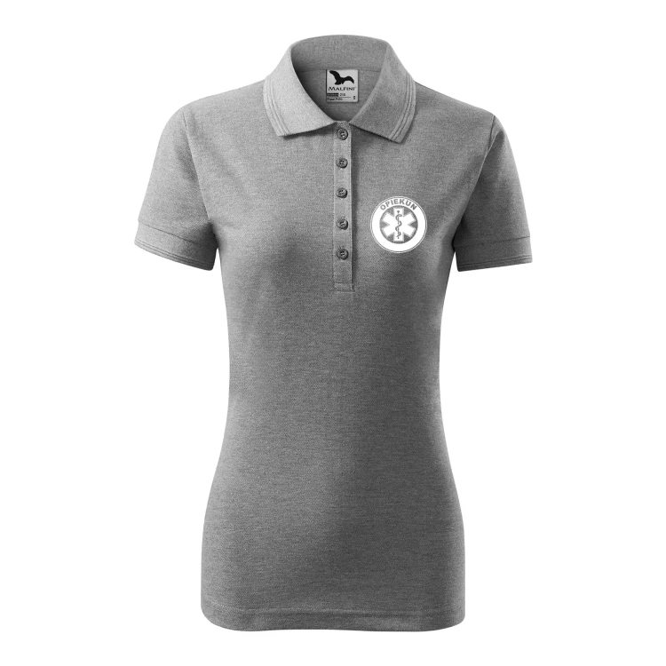 Koszulka polo męska z logo na sercu i plecach z nadrukiem OPIEKUN 200g Pique Polo 203 koszulka polo WSZYSTKIE KOLORY (26).webp