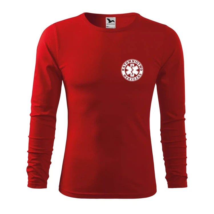 Koszulka męska z długim rękawem Fit-T LS 119 160gm² z nadrukiem RATOWNICTWO MEDYCZNE na sercu i plecach WSZYSTKIE KOLORY (3).webp