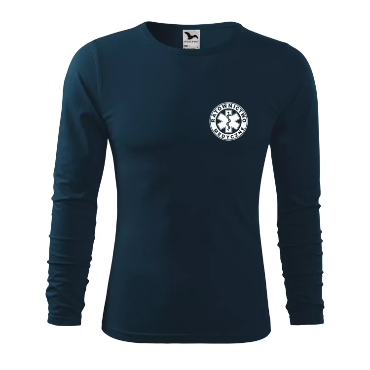 Koszulka męska z długim rękawem Fit-T LS 119 160gm² z nadrukiem RATOWNICTWO MEDYCZNE na sercu i plecach WSZYSTKIE KOLORY (7).webp