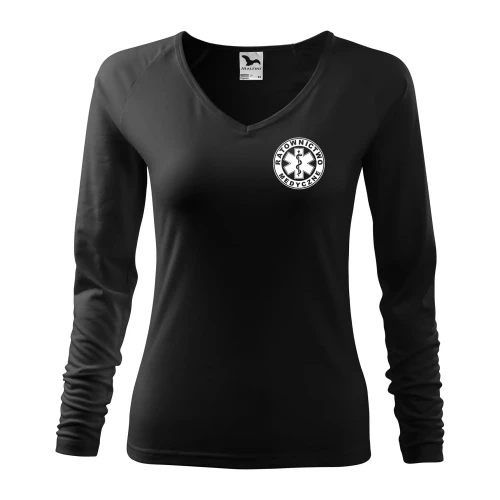 Koszulka damska z długim rękawem Elegance 127 z nadrukiem RATOWNICTWO MEDYCZNE na sercu i plecach odzież reklamowa 180 gm² WSZYSTKIE KOLORY (2).webp