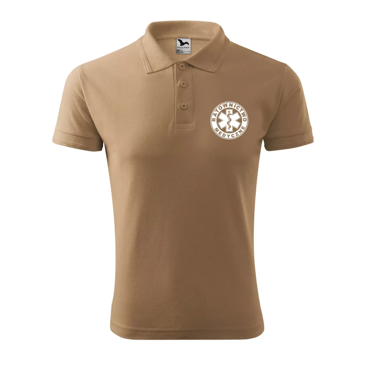 Koszulka polo męska z logo na sercu i plecach z nadrukiem RATOWNICTWO MEDYCZNE 200g Pique Polo 203 koszulka polo WSZYSTKIE KOLORY (7).webp
