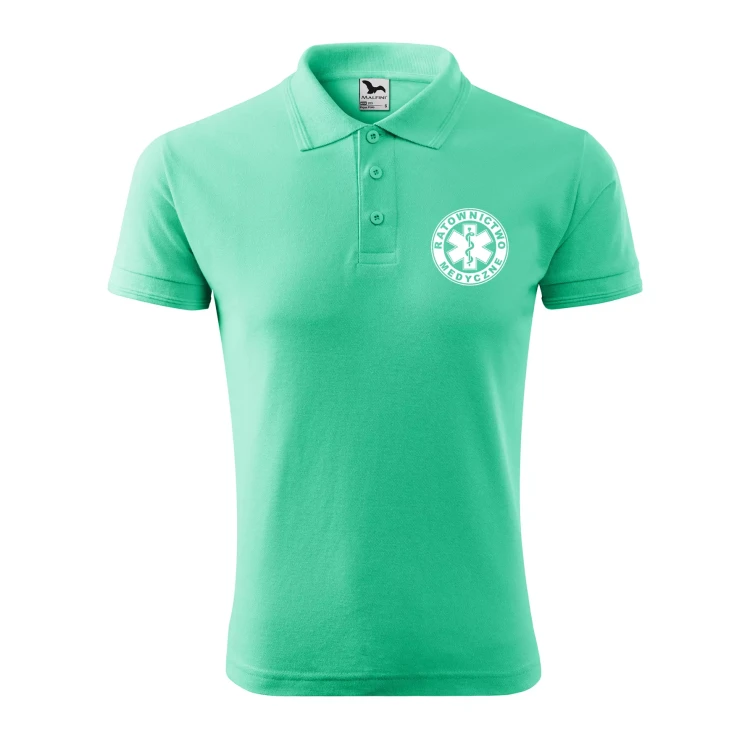 Koszulka polo męska z logo na sercu i plecach z nadrukiem RATOWNICTWO MEDYCZNE 200g Pique Polo 203 koszulka polo WSZYSTKIE KOLORY (9).webp