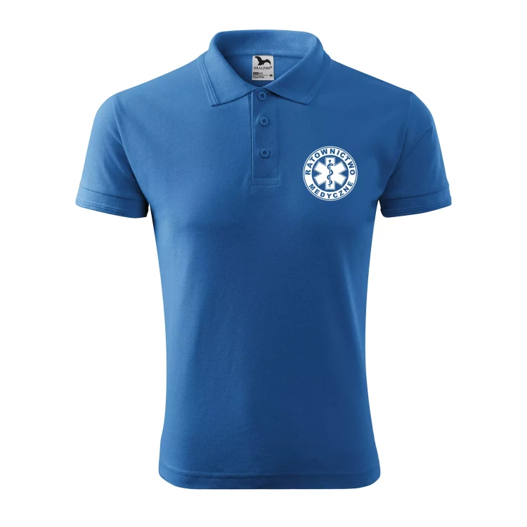 Koszulka polo męska z logo na sercu i plecach z nadrukiem RATOWNICTWO MEDYCZNE 200g Pique Polo 203 koszulka polo WSZYSTKIE KOLORY (11).webp