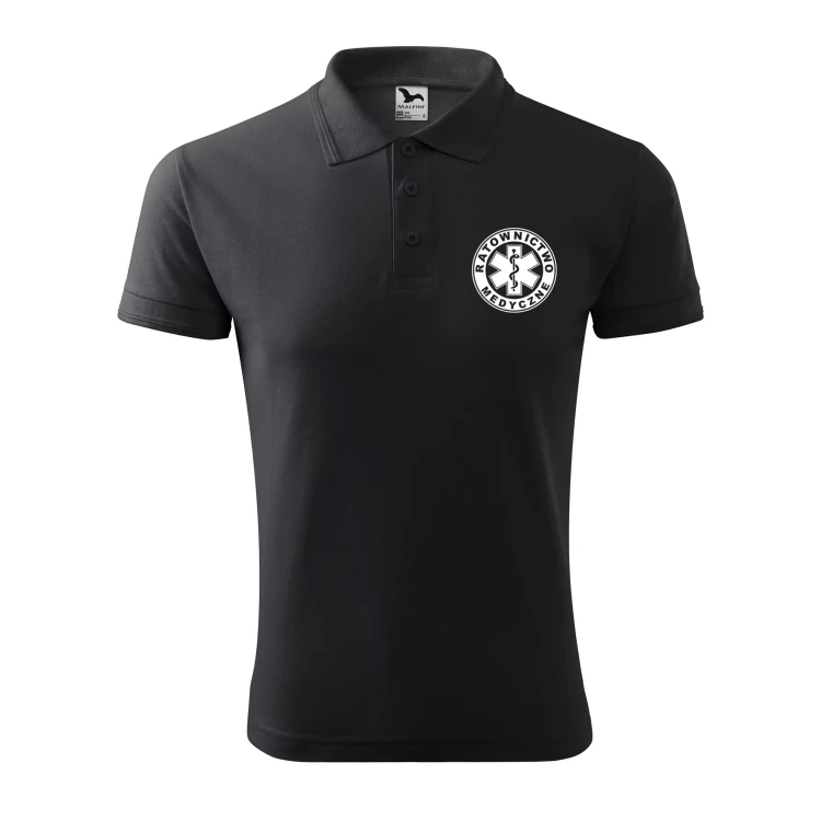 Koszulka polo męska z logo na sercu i plecach z nadrukiem RATOWNICTWO MEDYCZNE 200g Pique Polo 203 koszulka polo WSZYSTKIE KOLORY (19).webp