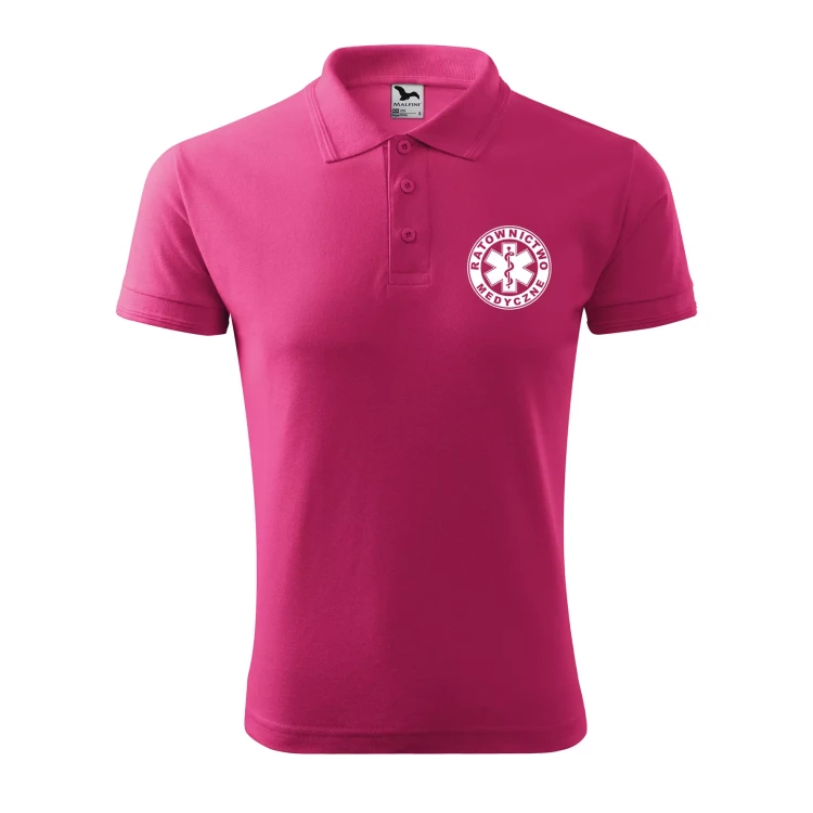 Koszulka polo męska z logo na sercu i plecach z nadrukiem RATOWNICTWO MEDYCZNE 200g Pique Polo 203 koszulka polo WSZYSTKIE KOLORY (21).webp