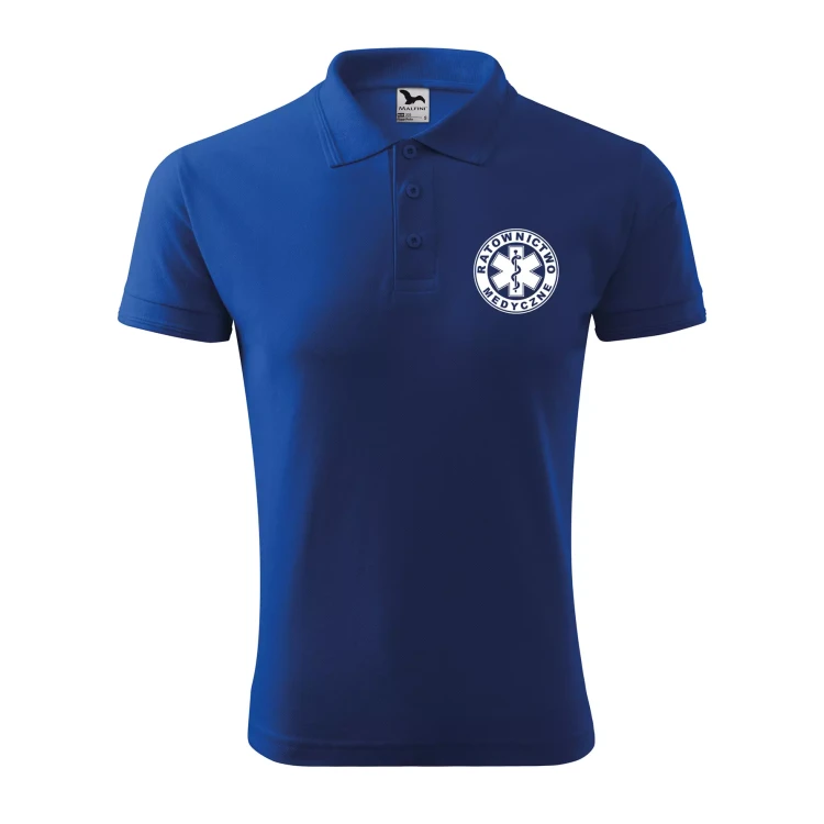 Koszulka polo męska z logo na sercu i plecach z nadrukiem RATOWNICTWO MEDYCZNE 200g Pique Polo 203 koszulka polo WSZYSTKIE KOLORY (29).webp