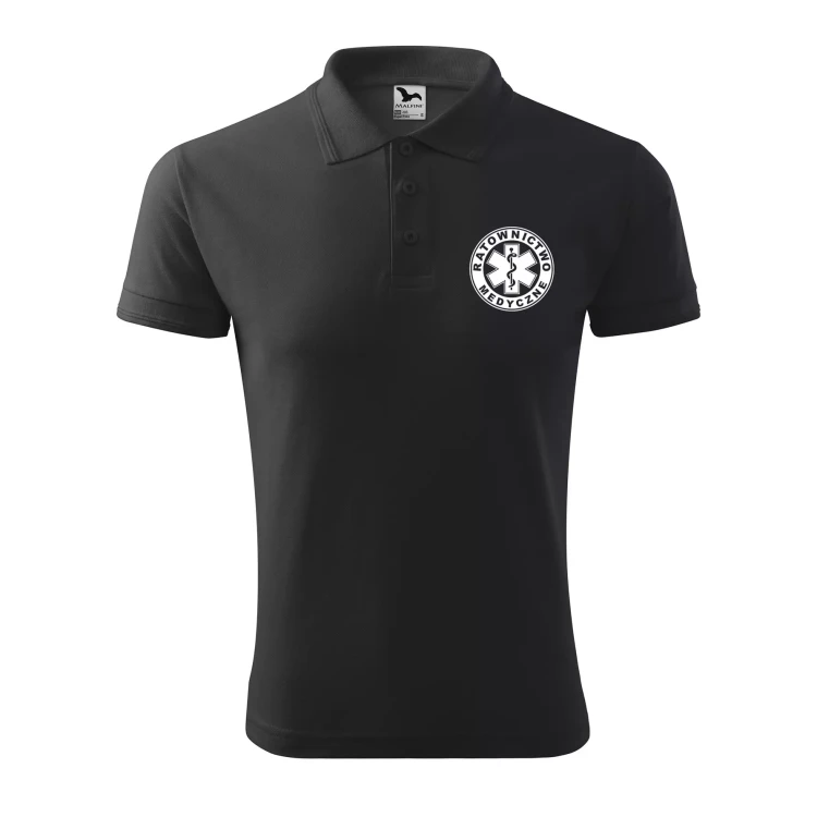 Koszulka polo męska z logo na sercu i plecach z nadrukiem RATOWNICTWO MEDYCZNE 200g Pique Polo 203 koszulka polo WSZYSTKIE KOLORY (31).webp
