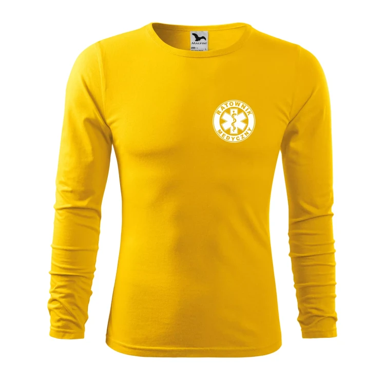 Koszulka męska z długim rękawem Fit-T LS 119 160gm² z nadrukiem RATOWNIK MEDYCZNY na sercu i plecach WSZYSTKIE KOLORY (6).webp