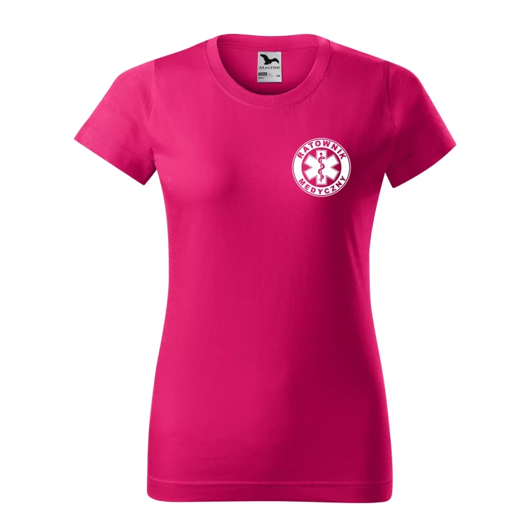 Koszulka damska BASIC 134 medyczna z krótkim rękawem z logo na sercu i plecach z nadrukiem RATOWNIK MEDYCZNY logo 160 gm² koszulka krótki rękaw WSZYSTKI (14).webp