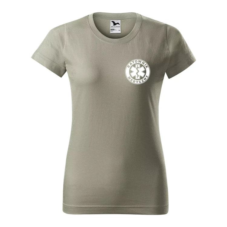 Koszulka damska BASIC 134 medyczna z krótkim rękawem z logo na sercu i plecach z nadrukiem RATOWNIK MEDYCZNY logo 160 gm² koszulka krótki rękaw WSZYSTKI (19).webp