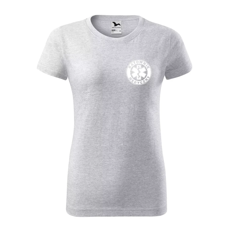 Koszulka damska BASIC 134 medyczna z krótkim rękawem z logo na sercu i plecach z nadrukiem RATOWNIK MEDYCZNY logo 160 gm² koszulka krótki rękaw WSZYSTKI (20).webp
