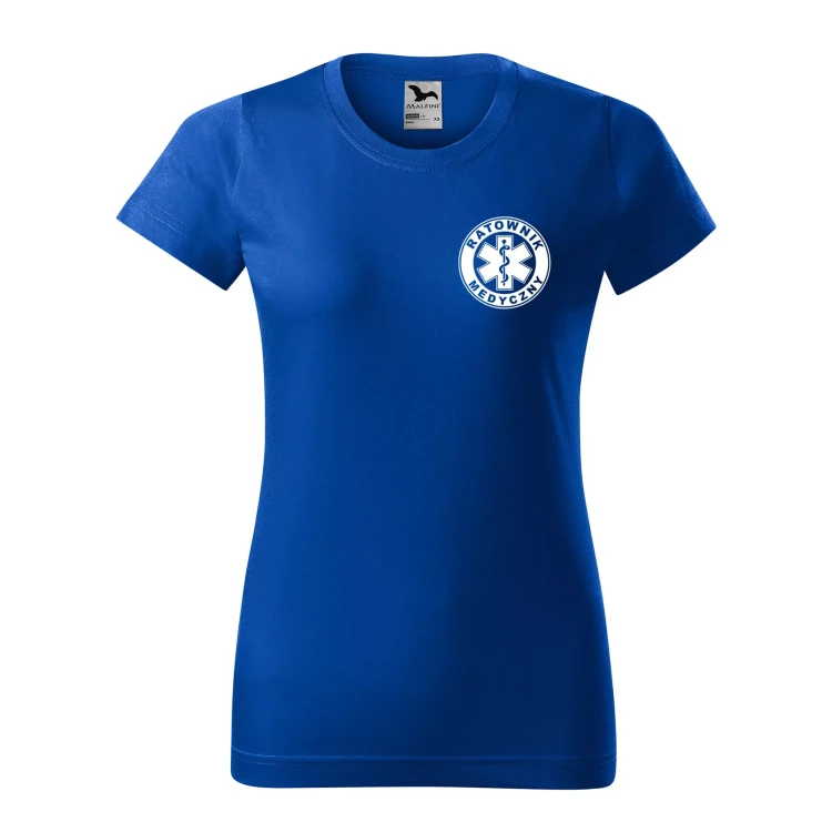 Koszulka damska BASIC 134 medyczna z krótkim rękawem z logo na sercu i plecach z nadrukiem RATOWNIK MEDYCZNY logo 160 gm² koszulka krótki rękaw WSZYSTKI (36).webp