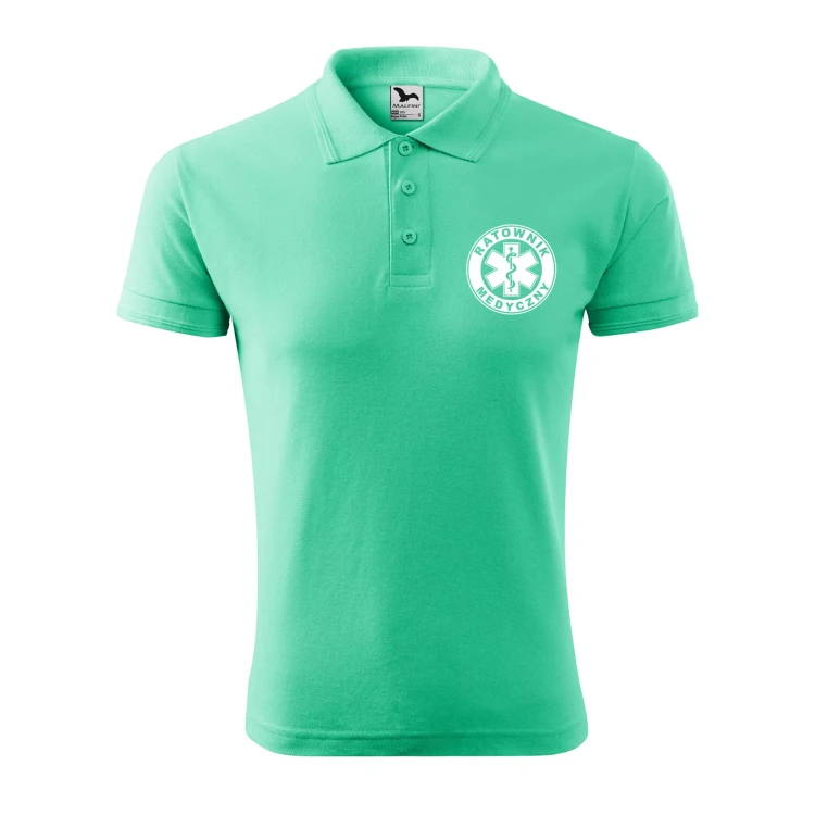 Koszulka polo męska z logo na sercu i plecach z nadrukiem RATOWNIK MEDYCZNY 200g Pique Polo 203 koszulka polo WSZYSTKIE KOLORY  (9).webp