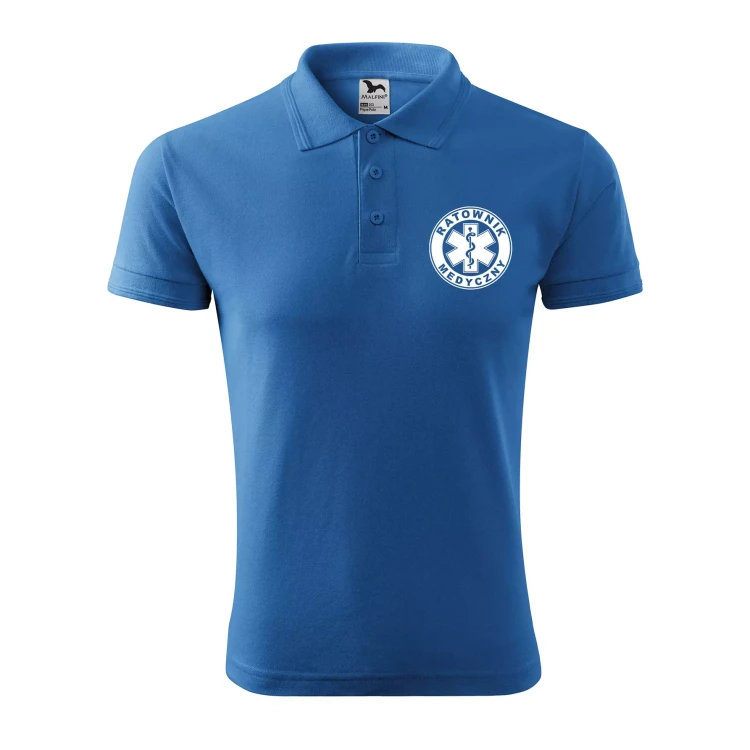 Koszulka polo męska z logo na sercu i plecach z nadrukiem RATOWNIK MEDYCZNY 200g Pique Polo 203 koszulka polo WSZYSTKIE KOLORY  (11).webp