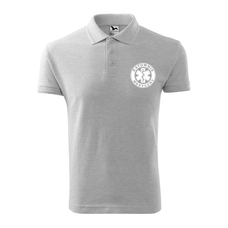 Koszulka polo męska z logo na sercu i plecach z nadrukiem RATOWNIK MEDYCZNY 200g Pique Polo 203 koszulka polo WSZYSTKIE KOLORY  (14).webp