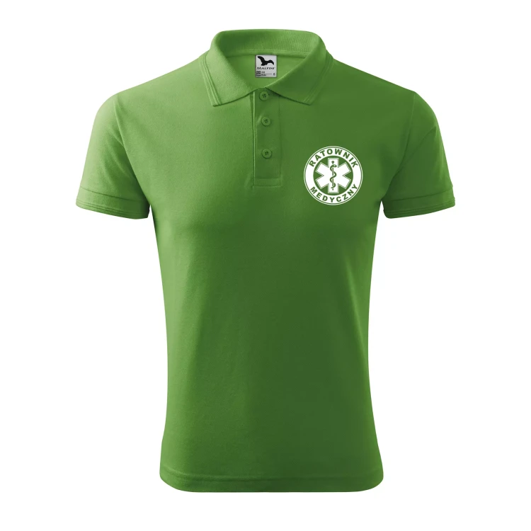 Koszulka polo męska z logo na sercu i plecach z nadrukiem RATOWNIK MEDYCZNY 200g Pique Polo 203 koszulka polo WSZYSTKIE KOLORY  (15).webp