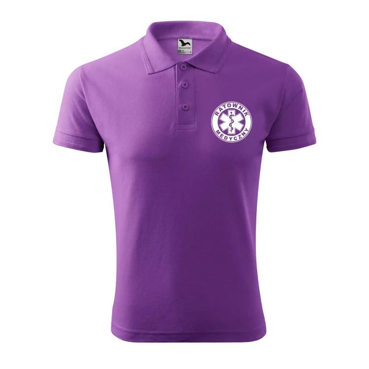Koszulka polo męska z logo na sercu i plecach z nadrukiem RATOWNIK MEDYCZNY 200g Pique Polo 203 koszulka polo WSZYSTKIE KOLORY  (18).webp