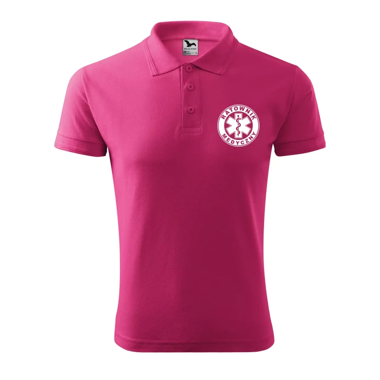 Koszulka polo męska z logo na sercu i plecach z nadrukiem RATOWNIK MEDYCZNY 200g Pique Polo 203 koszulka polo WSZYSTKIE KOLORY  (21).webp