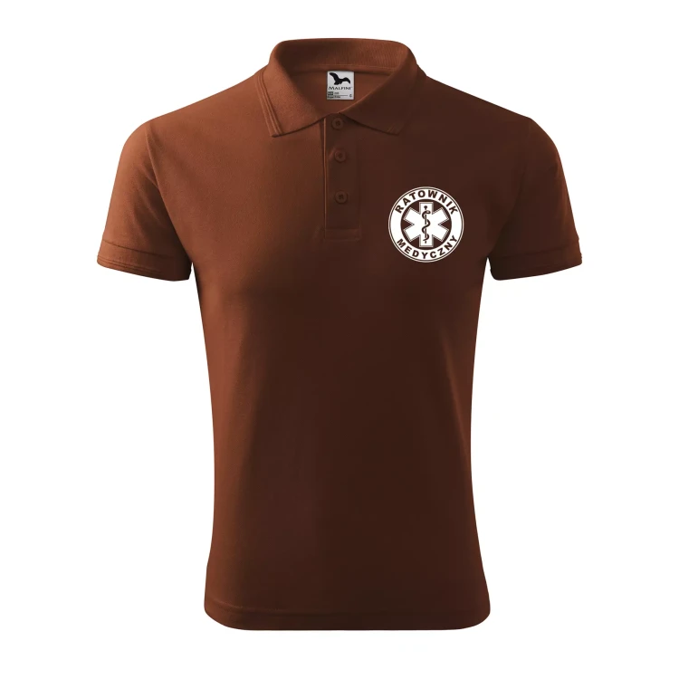 Koszulka polo męska z logo na sercu i plecach z nadrukiem RATOWNIK MEDYCZNY 200g Pique Polo 203 koszulka polo WSZYSTKIE KOLORY  (22).webp