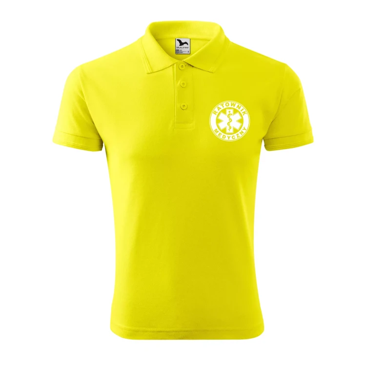 Koszulka polo męska z logo na sercu i plecach z nadrukiem RATOWNIK MEDYCZNY 200g Pique Polo 203 koszulka polo WSZYSTKIE KOLORY  (24).webp