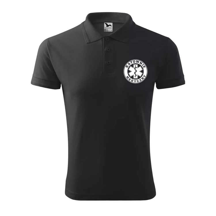 Koszulka polo męska z logo na sercu i plecach z nadrukiem RATOWNIK MEDYCZNY 200g Pique Polo 203 koszulka polo WSZYSTKIE KOLORY  (32).webp