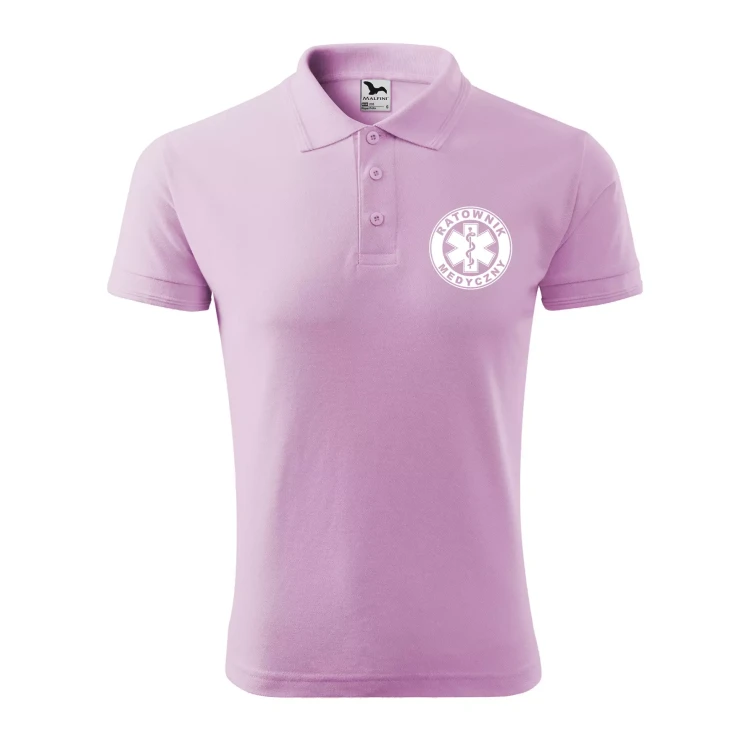 Koszulka polo męska z logo na sercu i plecach z nadrukiem RATOWNIK MEDYCZNY 200g Pique Polo 203 koszulka polo WSZYSTKIE KOLORY  (33).webp