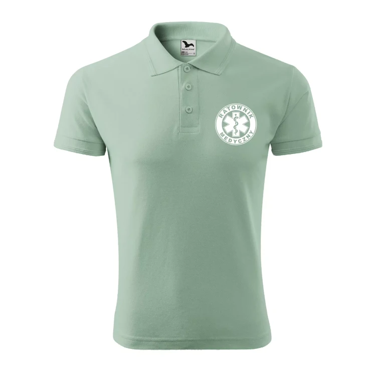 Koszulka polo męska z logo na sercu i plecach z nadrukiem RATOWNIK MEDYCZNY 200g Pique Polo 203 koszulka polo WSZYSTKIE KOLORY  (34).webp