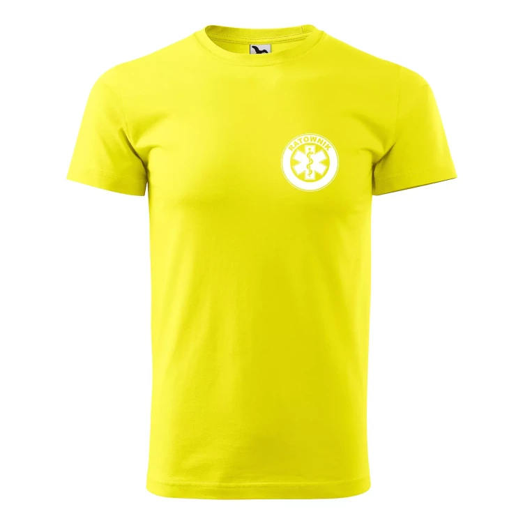 Koszulka z krótkim rękawem z logo na sercu i plecach męska z nadrukiem RATOWNIK 160g BASIC 129 koszulka krótki rękaw WSZYSTKIE KOLORY (27).webp