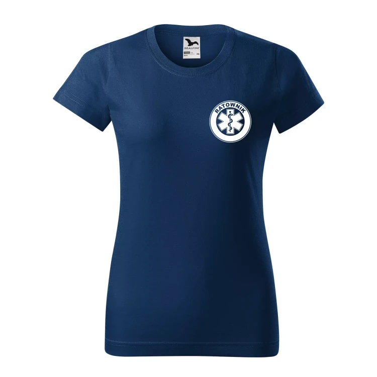 Koszulka damska BASIC 134 medyczna z krótkim rękawem z logo na sercu i plecach z nadrukiem RATOWNIK logo 160 gm² koszulka krótki rękaw WSZYSTKIE KOLORY (36).webp