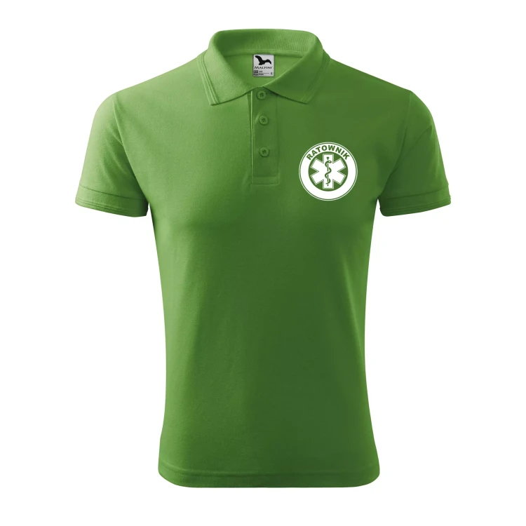 Koszulka polo męska z logo na sercu i plecach z nadrukiem RATOWNIK 200g Pique Polo 203 koszulka polo WSZYSTKIE KOLORY (14).webp
