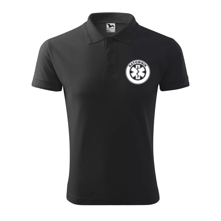 Koszulka polo męska z logo na sercu i plecach z nadrukiem RATOWNIK 200g Pique Polo 203 koszulka polo WSZYSTKIE KOLORY (31).webp