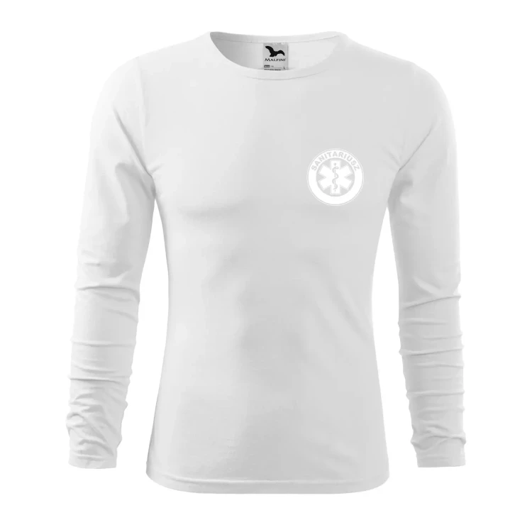 Koszulka męska z długim rękawem Fit-T LS 119 160gm² z nadrukiem SANITARIUSZ na sercu i plecach WSZYSTKIE KOLORY (8).webp