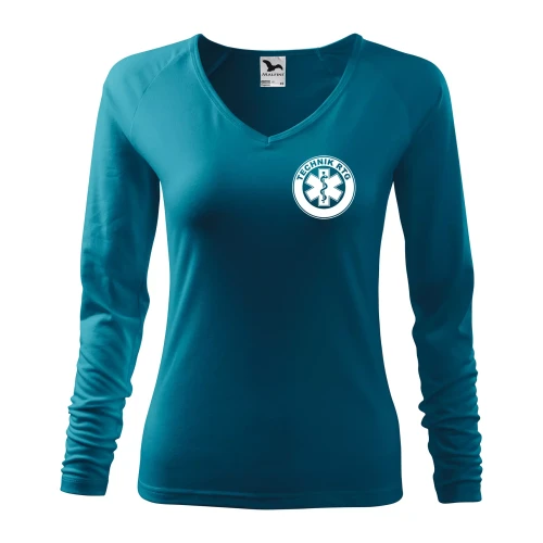 Koszulka damska z długim rękawem Elegance 127 z nadrukiem TECHNIK RTG na sercu i plecach odzież reklamowa 180 gm² WSZYSTKIE KOLORY (3).webp