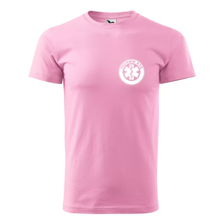 Koszulka z krótkim rękawem z logo na sercu i plecach męska z nadrukiem TECHNIK RTG 160g BASIC 129 koszulka krótki rękaw WSZYSTKIE KOLORY  (4).webp