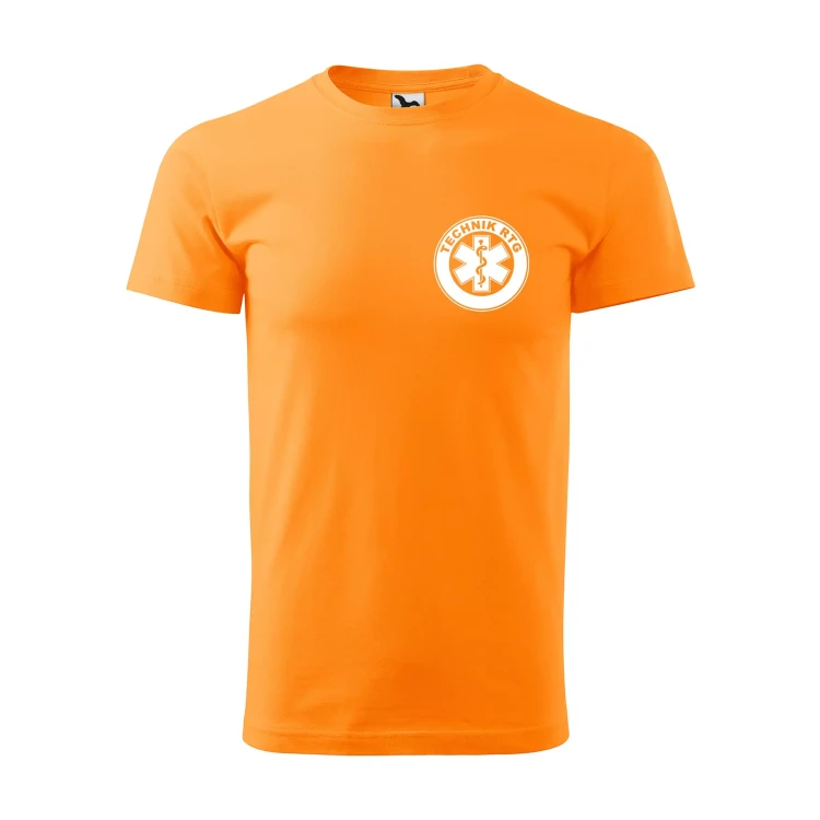 Koszulka z krótkim rękawem z logo na sercu i plecach męska z nadrukiem TECHNIK RTG 160g BASIC 129 koszulka krótki rękaw WSZYSTKIE KOLORY  (10).webp