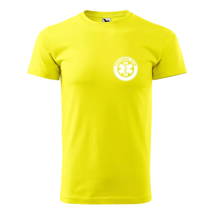 Koszulka z krótkim rękawem z logo na sercu i plecach męska z nadrukiem TECHNIK RTG 160g BASIC 129 koszulka krótki rękaw WSZYSTKIE KOLORY  (26).webp