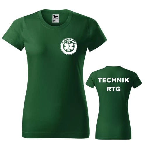 Koszulka damska BASIC 134 medyczna z krótkim rękawem z logo na sercu i plecach z nadrukiem TECHNIK RTG logo 160 gm² koszulka krótki rękaw WSZYSTKIE KOLORY (39).webp