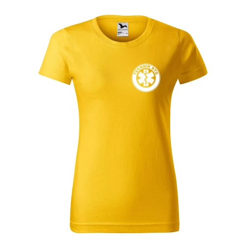 Koszulka damska BASIC 134 medyczna z krótkim rękawem z logo na sercu i plecach z nadrukiem TECHNIK RTG logo 160 gm² koszulka krótki rękaw WSZYSTKIE KOLORY (1).webp