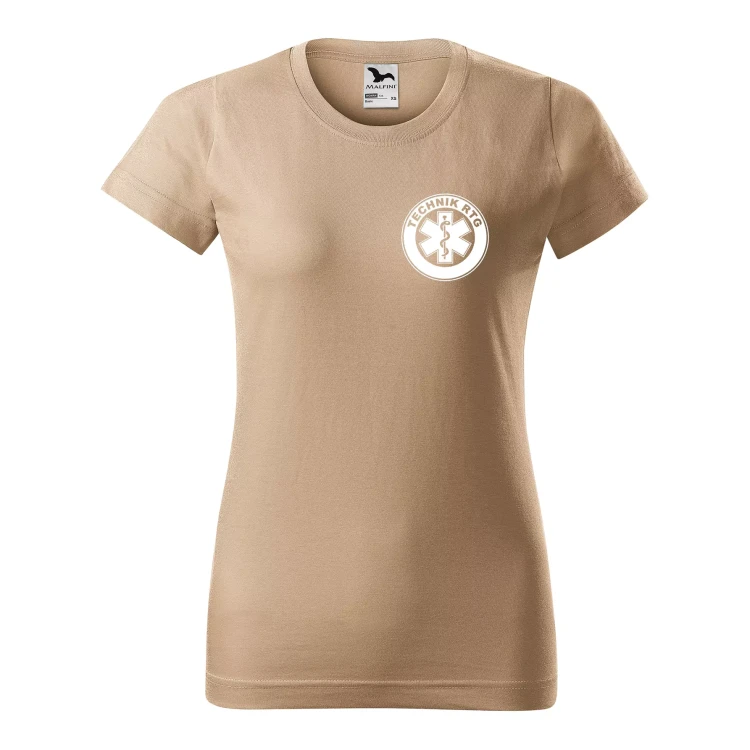Koszulka damska BASIC 134 medyczna z krótkim rękawem z logo na sercu i plecach z nadrukiem TECHNIK RTG logo 160 gm² koszulka krótki rękaw WSZYSTKIE KOLORY (9).webp