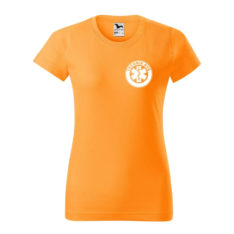 Koszulka damska BASIC 134 medyczna z krótkim rękawem z logo na sercu i plecach z nadrukiem TECHNIK RTG logo 160 gm² koszulka krótki rękaw WSZYSTKIE KOLORY (13).webp
